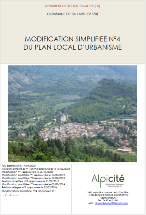Procédure de modification simplifiée du PLU